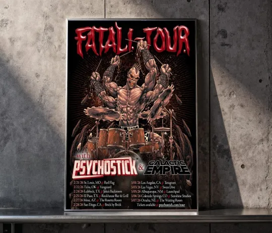 Discover Galactic Empire Joins Forces with Psychostick on Epic 2026 Tour Poster