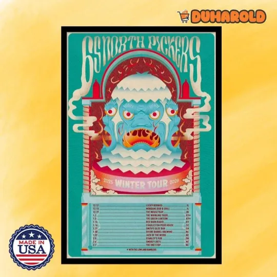 65 North Pickers Winter Tour 2025-2026 Poster Home Decor, Wall Art, Fan Gift