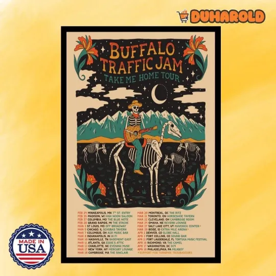 Buffalo Traffic Jam Take Me Home Tour 2026 Poster Home Decor, Wall Art