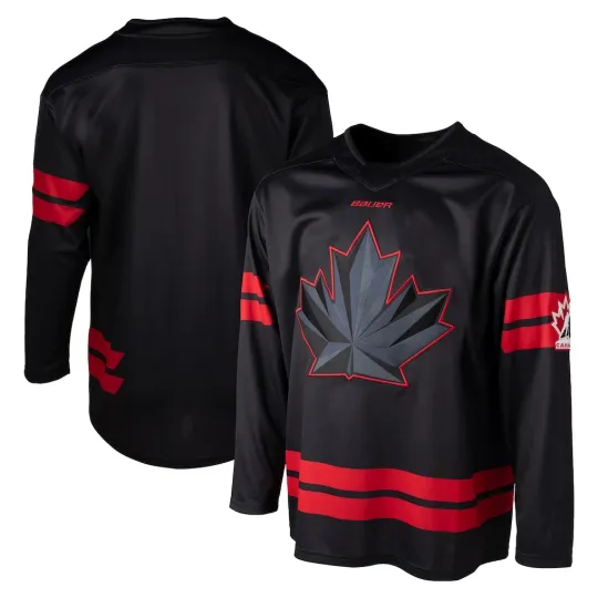Discover Custom Men's Black 2026 Replica Hockey Jersey