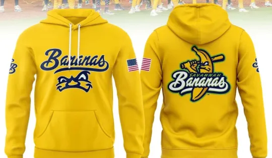 Discover Savannah Baseball Bananas 2025 Hoodie 3D