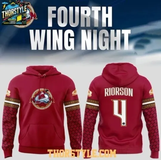 Colorado 1Avalanche Fourth Wing Night 2025 Xaden Riorson 3D Hoodie