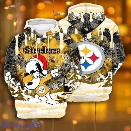 Discover Pitts-burgh Sn0op Steeler Dabbing Christmas 3D Hoodie