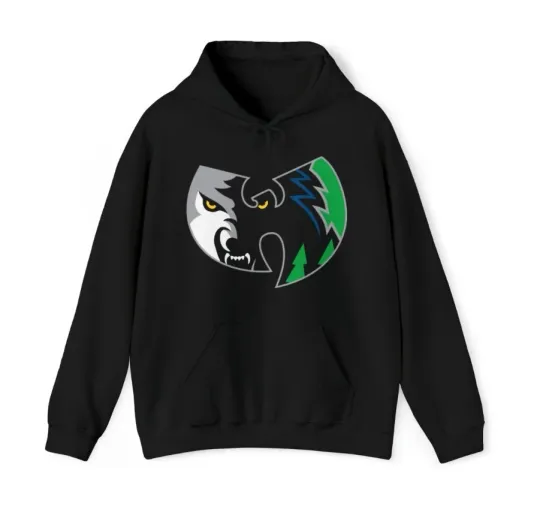 Discover Minnesota w tang band Clan Unisex Heavy Hooded Sweatshirt Timberwolves Basketball