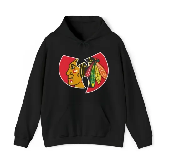 Discover Chicago Hockey Unisex Heavy Hooded Sweatshirt Blackhawks w tang band Clan