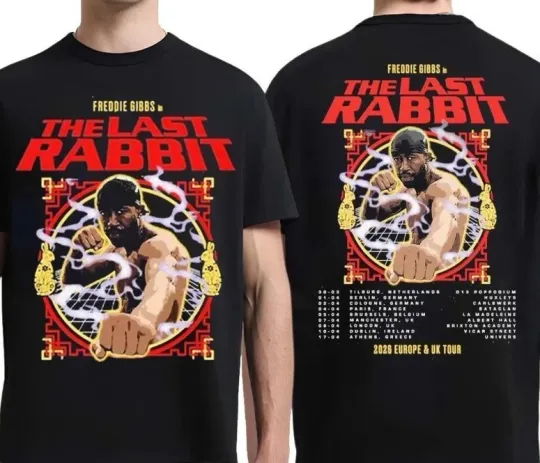 Discover Freddie Gibbs The Last Rabbit 2026 Europe And UK Tour Schedule 2 Sides Shirt