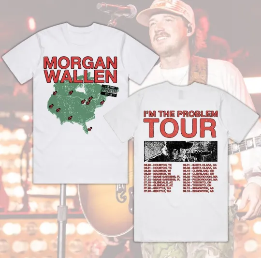Discover I’m The Problem Tour T-Shirt White 2 Sided Unisex Wallen Western 2026