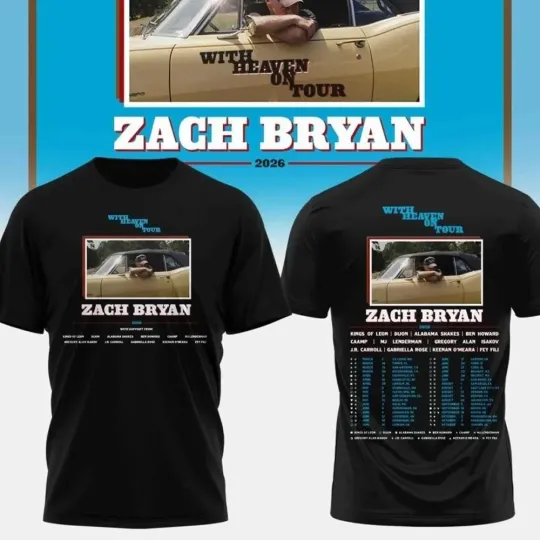 Discover Zac Bryan With Heaven On Tour 2026 Two Sided Gift, Folk Country Music