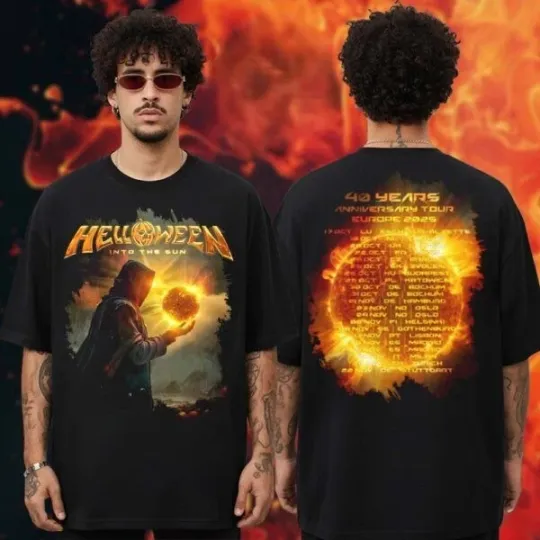 Discover Into The Sun 40 Years Europe 2025 Tour Dates Two Sided T-Shirt