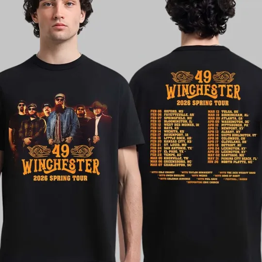 Discover 49 Winchester 2026 Spring Tour North American City Dates Two Sided T-Shirt