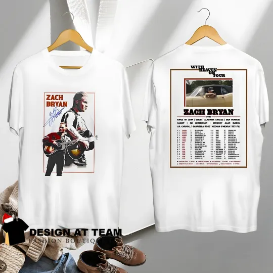Discover Zac Bryan With Heaven On Tour 2026 T-Shirt, Zac Bryan Bull Skull Shirt