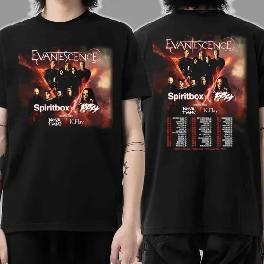 Evanescence World Tour 2026 Two Sided T-Shirt