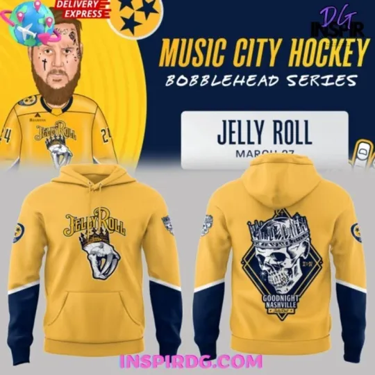 Jelly Roll Music City Hockey 3D All Over Printed Hoodie