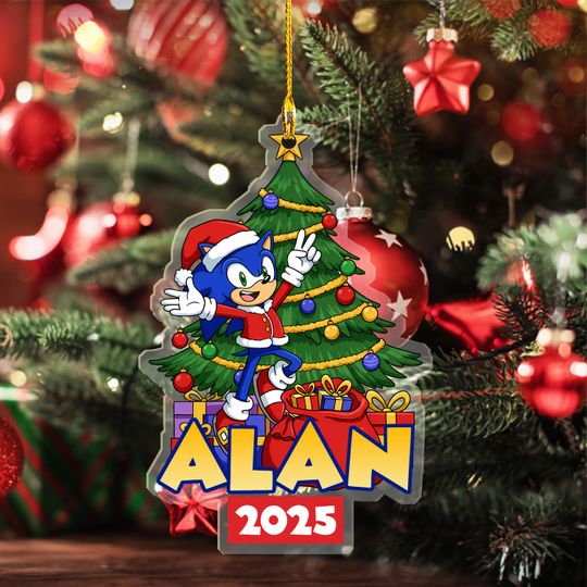 Discover Personalized Sonic Christmas Ornament, Disney Holiday Decor, Gift for Family & Friends