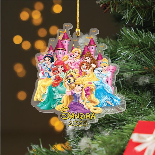 Discover Personalized Disney Princesses Acrylic Ornament for 2025 Christmas Tree Decoration