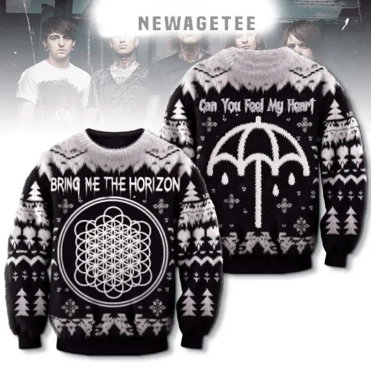Bring Me The Horizon Can You Feel My Heart 2025 Ugly Christmas Sweater