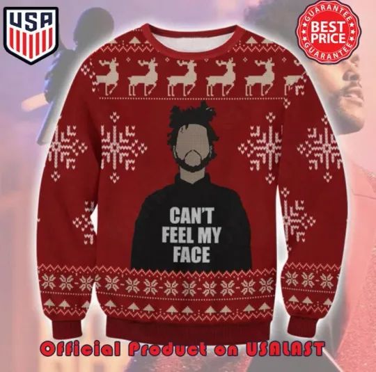 Discover Weeknds Cant Feel My Face Reindeer Ugly Christmas Sweater