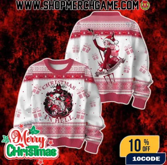 Discover Hazbin Hotel Christmas In Hell Ugly Christmas Sweater