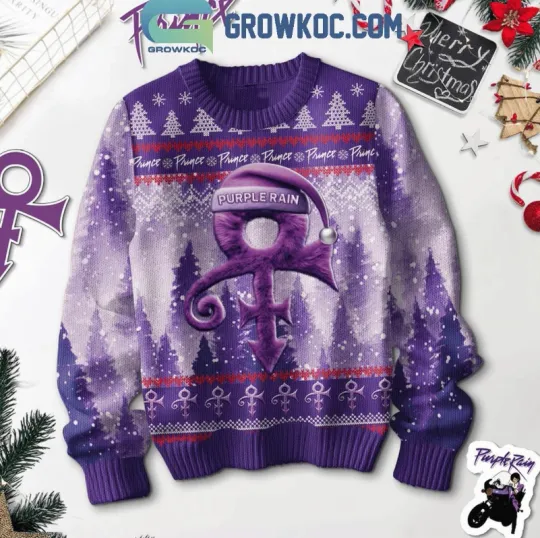 Discover Prince 2025 Pur Rain In Christmas Ugly Sweater