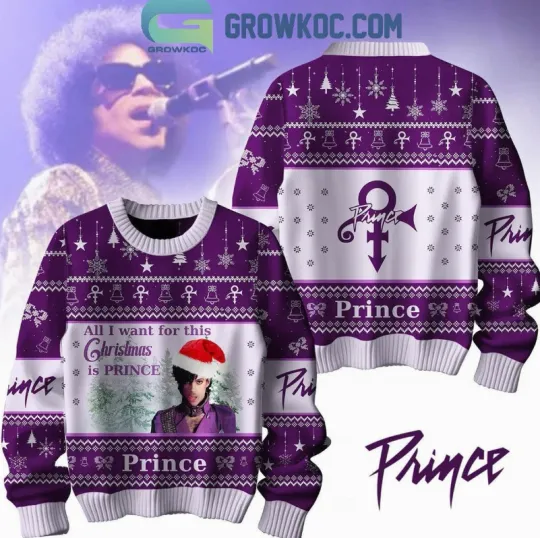 Discover Prince Is All I Want For My Christmas 2025 Ugly Sweater