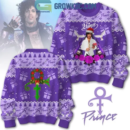 Discover Prince Love Is In The Pur Rain 2025 Christmas Ugly Sweater