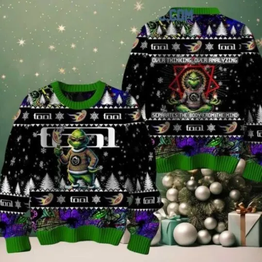 Discover Tool Over Thinking Over Analyzing The funny character Christmas Ugly Christmas Sweater