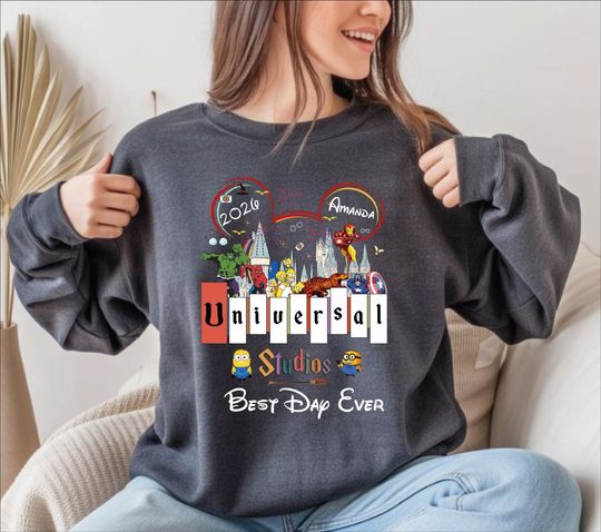 Discover Custom Universal Studios Sweatshirt, Disney Ears Universal Studios Shirt, Universal Studios 2026 Shirt, Universal Studios Family Vacation