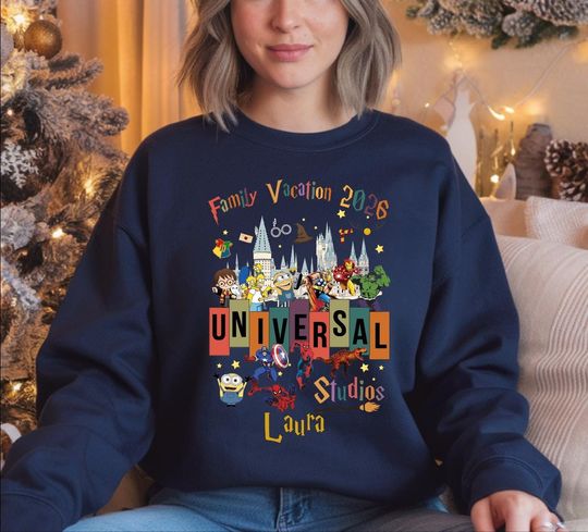 Custom Universal Studios Family Vacation 2026, Universal Studios Trip Sweater, 2026 Vacation Shirt to Universal Studios, Universal Studios