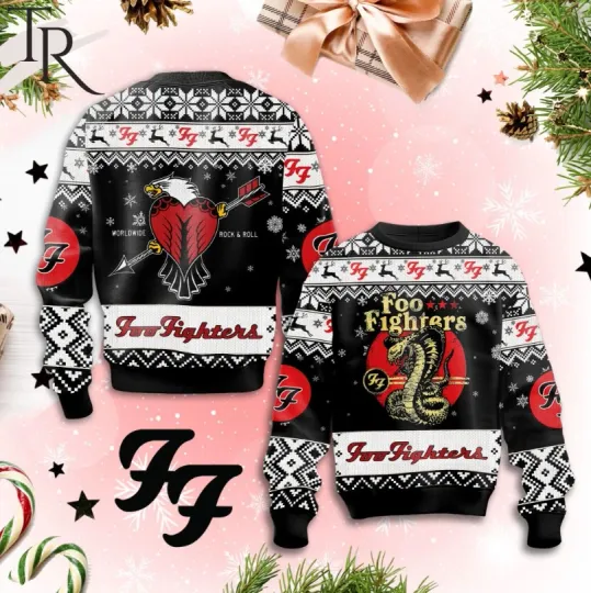 Worldwide Rock And Roll FF Band Fighters Ugly Sweater