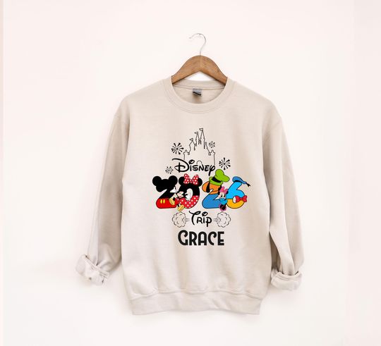 Discover Custom Disney Trip 2026 Sweatshirt, Family Matching Sweater, Family Matching Hoodie, Disney Trip Sweat, Disney world family Hoodie 2026