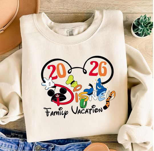 Discover Disney Family Vacation 2026 Sweatshirt Disney Matching Sweatshirt Mickey Minnie Sweatshirt Disney 2026 Trip sweatshirt Disney sweatshirt