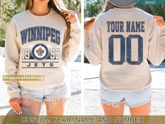 Discover Winnipeg Jet Sweatshirt, Vintage Jet tshirt, Winnipeg Hockey Fan shirt, Custom player hockey, Jet Sweatshirt, Custom hockey tee