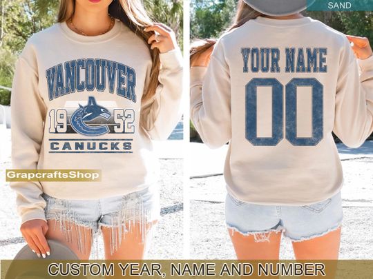 Discover Vancouver Canuck Sweatshirt, Vintage Canuck tshirt, Vancouver Hockey Fan shirt, Custom player hockey, Canuck Sweatshirt, Custom hockey tee