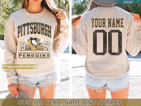 Discover Pittsburgh Penguin Sweatshirt, Vintage Penguin tshirt, Pittsburgh Hockey Fan shirt, Custom player hockey, Penguin Sweats, Custom hockey tee