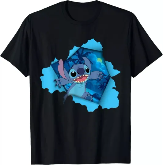 Discover Disney Lilo & Stitch Tropical Breakout Black T-Shirt