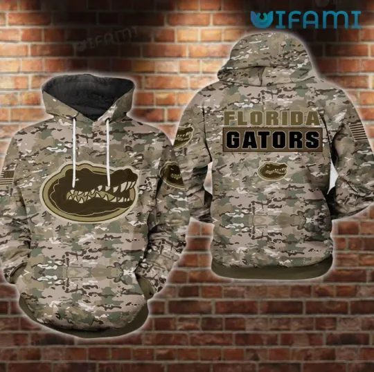 Florida Gators Hoodie 3D Camouflage Logo Gators Gift