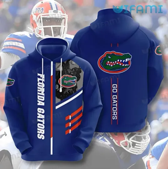 Custom Florida Gators Hoodie 3D Blue Go Gators Gift
