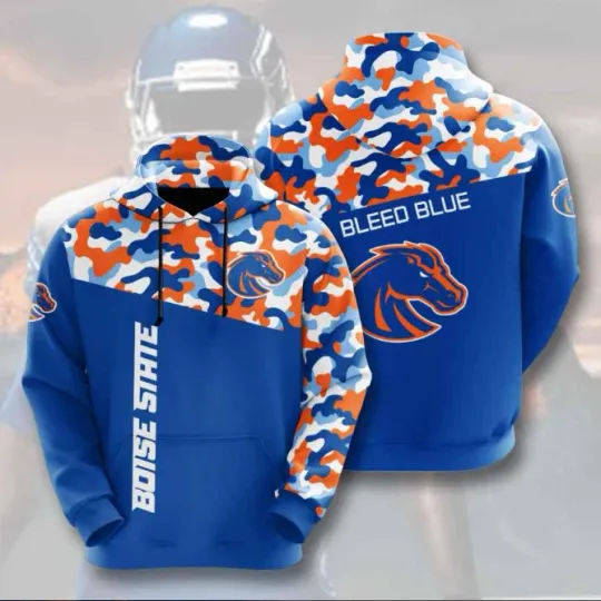 Discover Sports American Football Boise State Broncos Usa Hoodie 3D