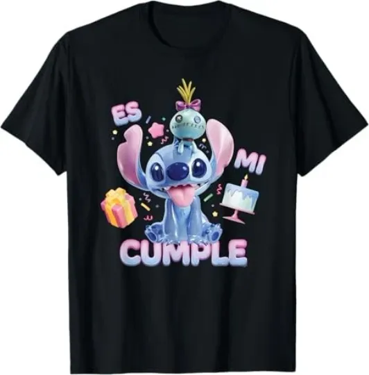 Discover Disney Stitch Y Scrump ES Mi Cumple Regalo Cumpleaños T-Shirt Size S - 5XL