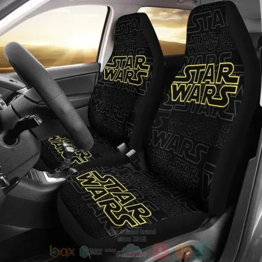 Discover Star Wars Text Patterns Car Seat Covers