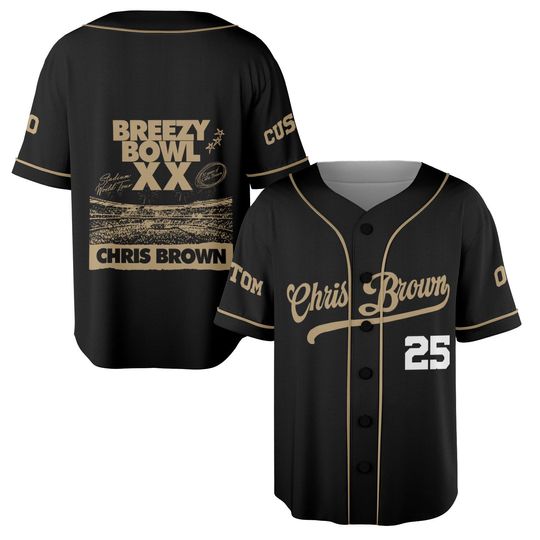 Discover Chris Brown Breezy Bowl XX Baseball Jersey, Personalized, Breezy Bowl 2025 Tee