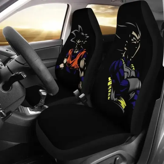 Goku Vegeta DRB Anime Black Car Seat Covers