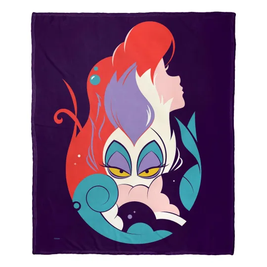 Discover Disney Little Mermaid Heroine Disneyland Christmas Holiday Fleece Blanket