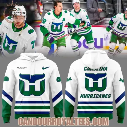 Discover Carolina Hurricane Throwback Uniform Hoodie 3D Unisex S-5XL