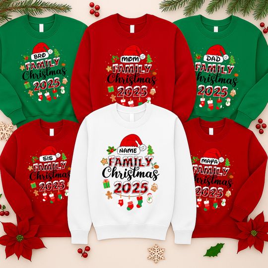 Discover Family Christmas 2025 Sweatshirt, Matching Family Christmas Sweatshirt, Group Sweatshirt