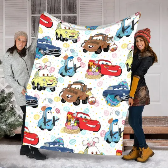 Discover Disney Car Easter MCQueen Fleece Blanket