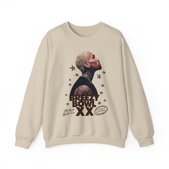 Discover Chris Brown Breezy Bowl Sweatshirt Concert Tour Fan Merch