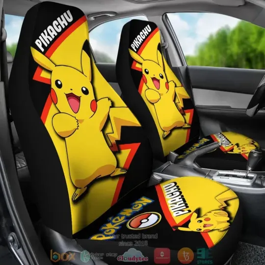 Discover Pika Anime Car Seat Covers