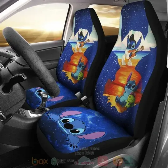 Discover Stitch Beach Disney Cartoon Car Seat Covers