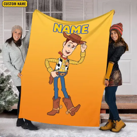 Discover Personalized Disney Toy Story Cowboy Woody Fleece Blanket